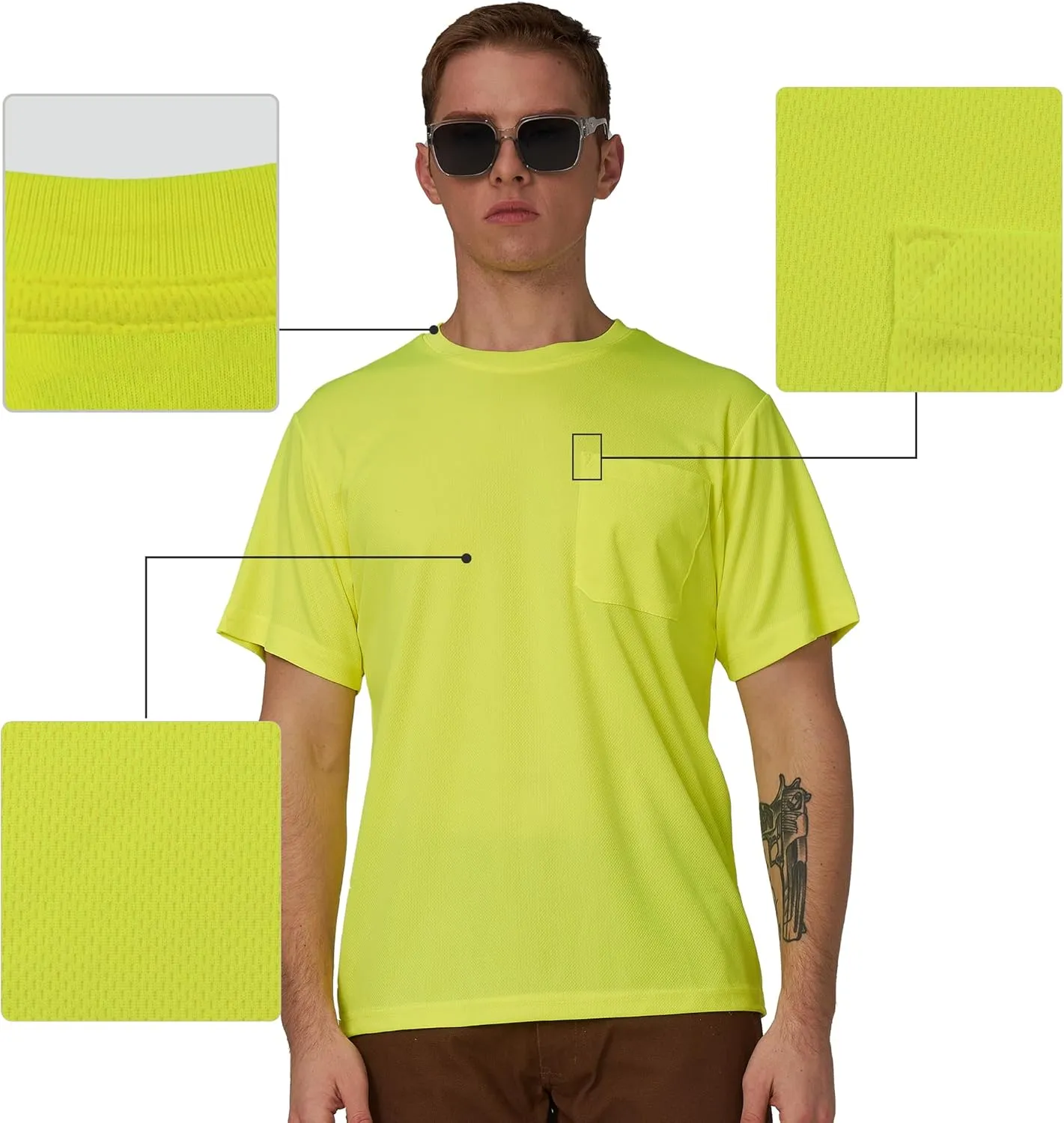 A-SAFETY High Visibility Safety Customize Logo Long Sleev T-Shirt (XS-6XL)