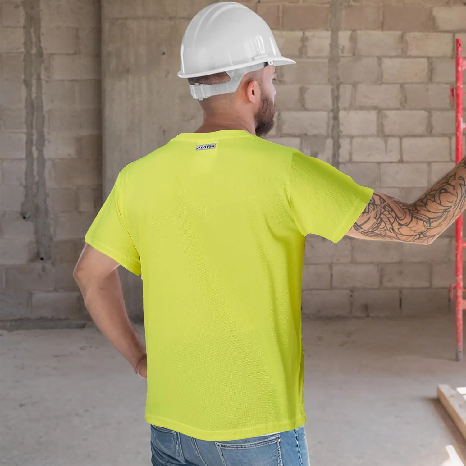 A-SAFETY High Visibility Safety Customize Logo Long Sleev T-Shirt (XS-6XL)