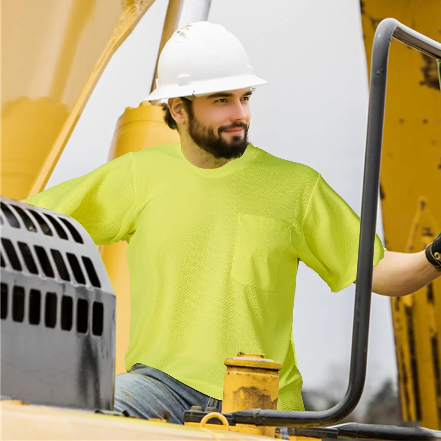 A-SAFETY High Visibility Safety Customize Logo Long Sleev T-Shirt (XS-6XL)