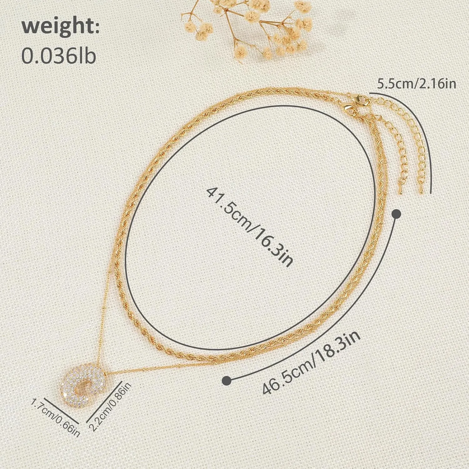 A-Z Bubble Letter Necklace for Women, 14K Gold Plated Charm Layered Balloon Initial Letter Pendant Monogram Necklace, Inlaid Zirconia Rhinestone Letter Necklaces Chain Layering Necklaces for Girls