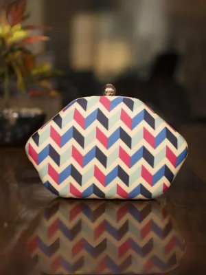 Abstract Techno Pattern Clutch