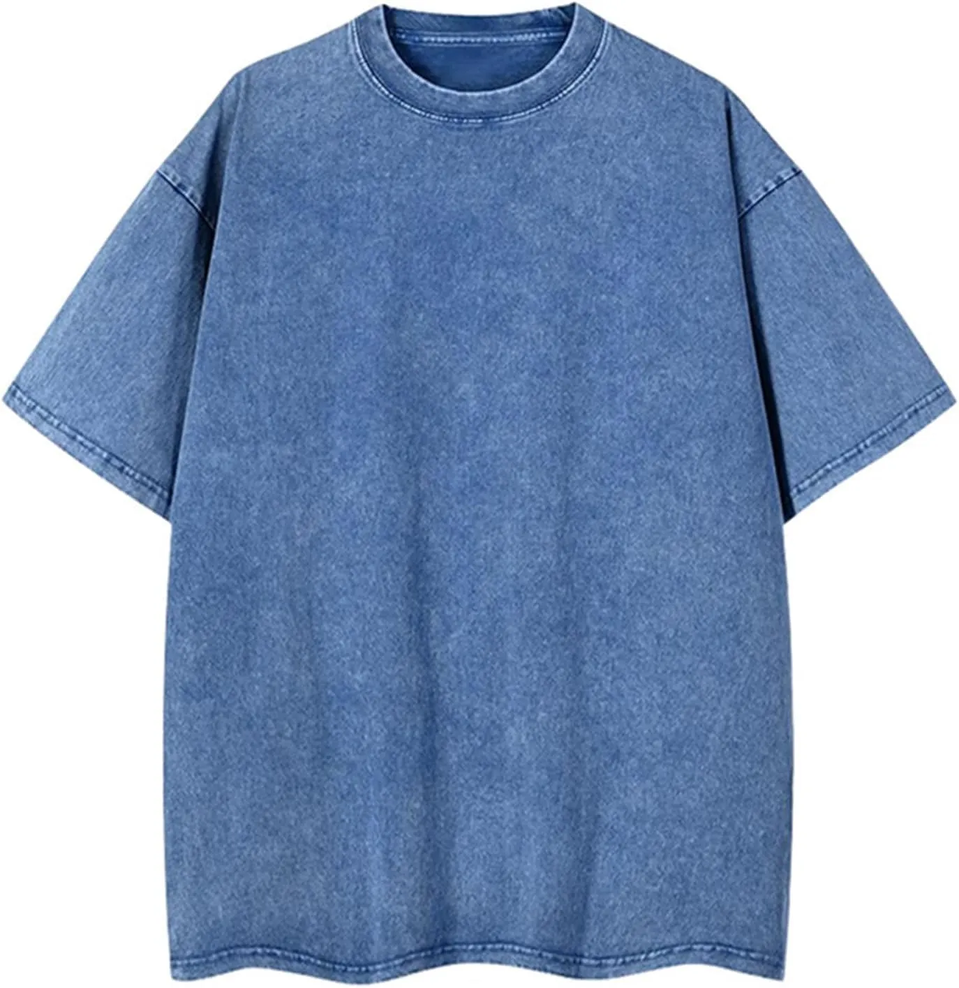 Acid Wash Tshirt Men,Men's Cotton T-Shirts,Streetwear Baggy Washed Unisex Tops,Acid Wash Casual Hip Hop Tops