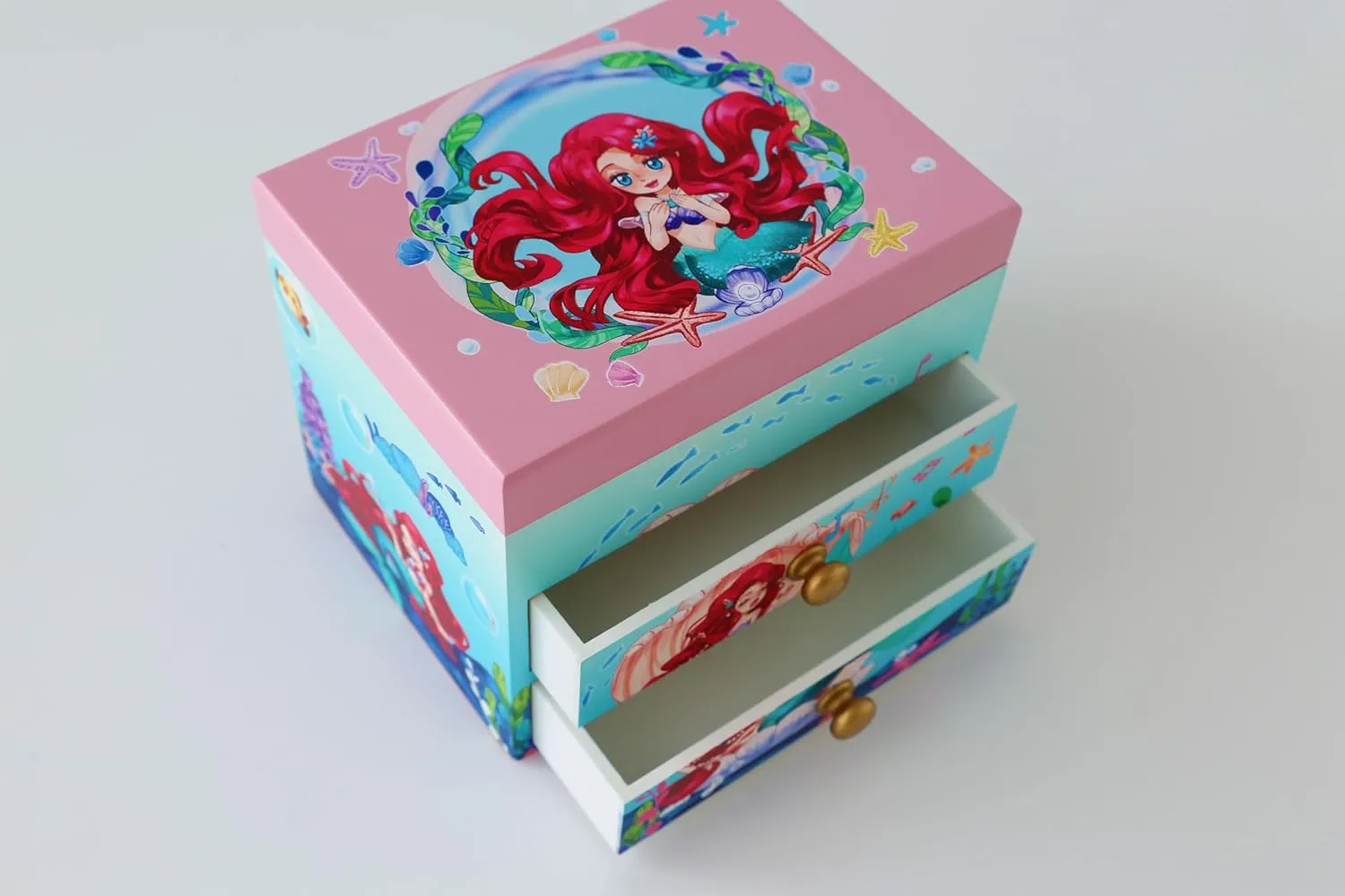 Agitation Unicorn Princess Wooden Musical Jewelry Box - Unicorn Gifts for Girls (A-Mermaid)