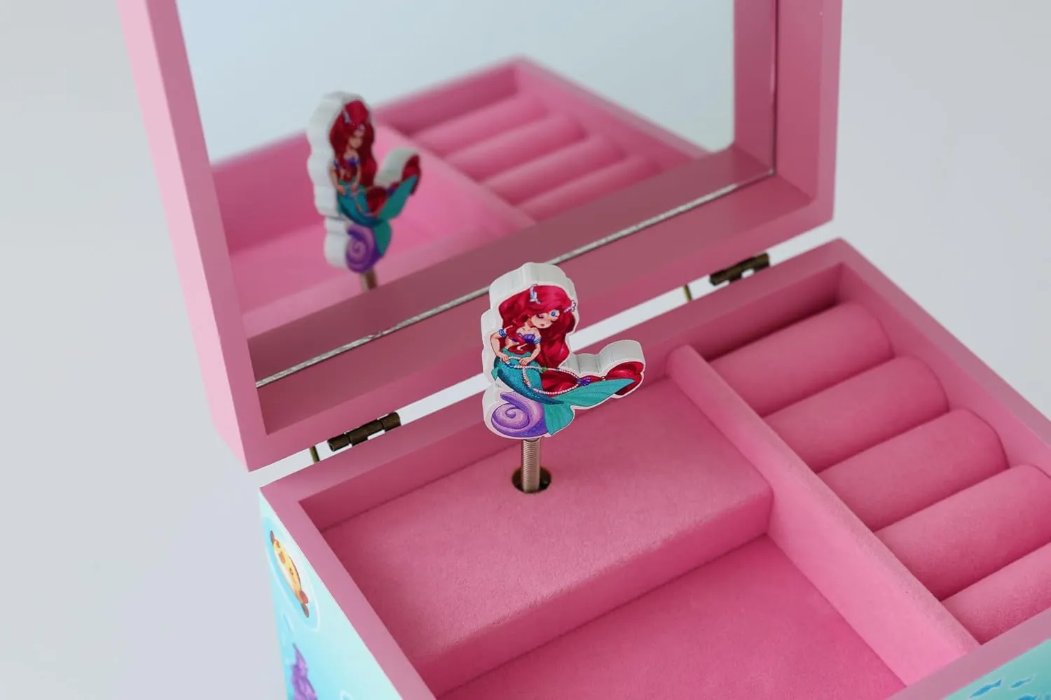 Agitation Unicorn Princess Wooden Musical Jewelry Box - Unicorn Gifts for Girls (A-Mermaid)