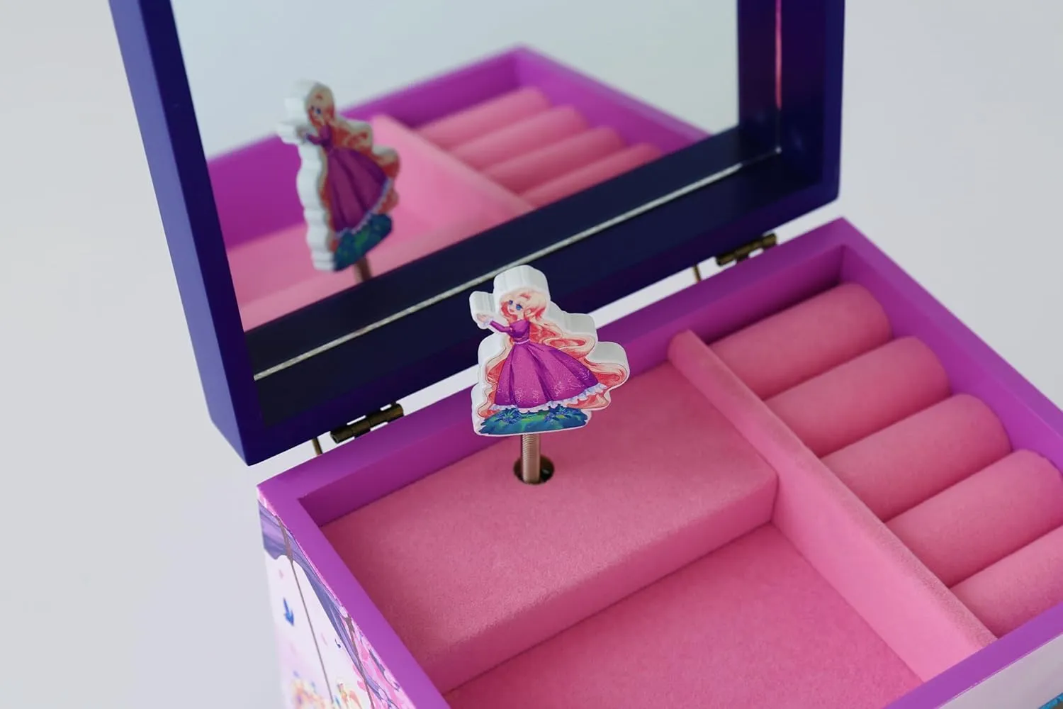 Agitation Unicorn Princess Wooden Musical Jewelry Box - Unicorn Gifts for Girls (A-Princess1)