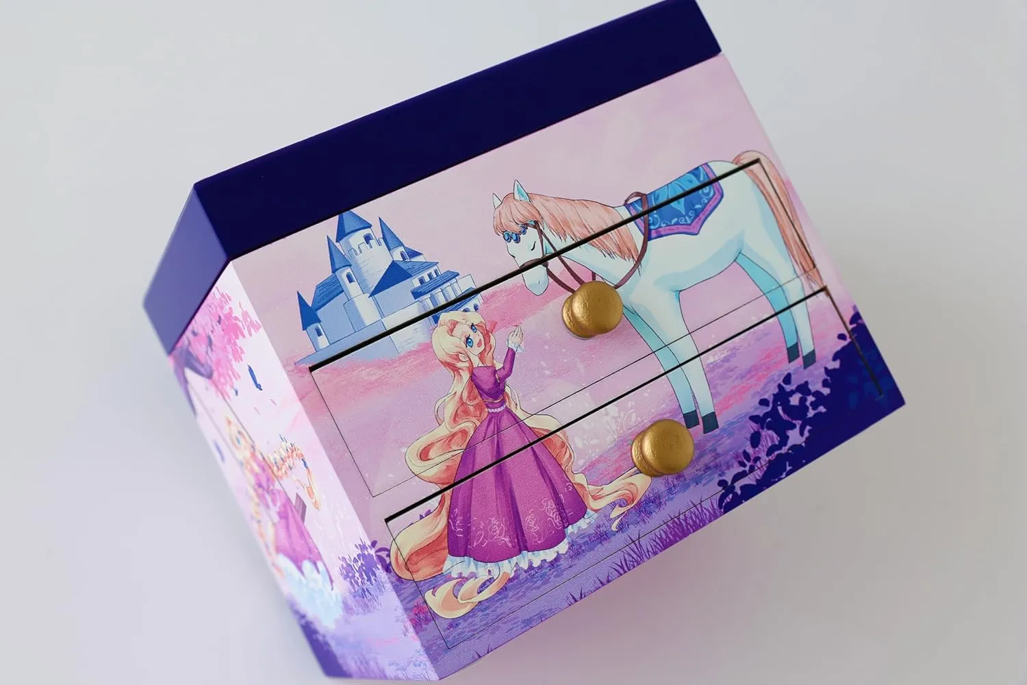 Agitation Unicorn Princess Wooden Musical Jewelry Box - Unicorn Gifts for Girls (A-Princess1)