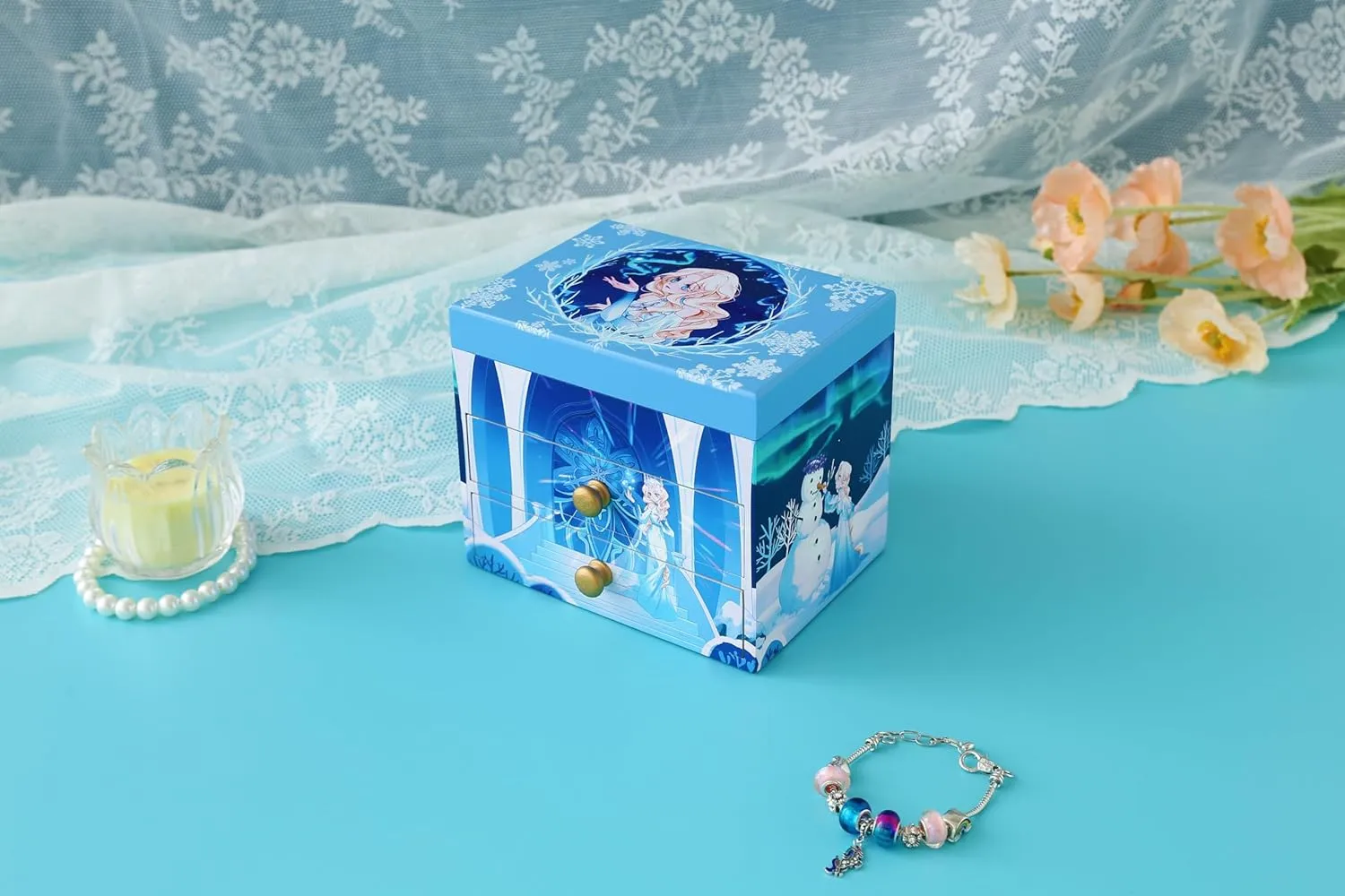 Agitation Unicorn Princess Wooden Musical Jewelry Box - Unicorn Gifts for Girls (A-Princess2)