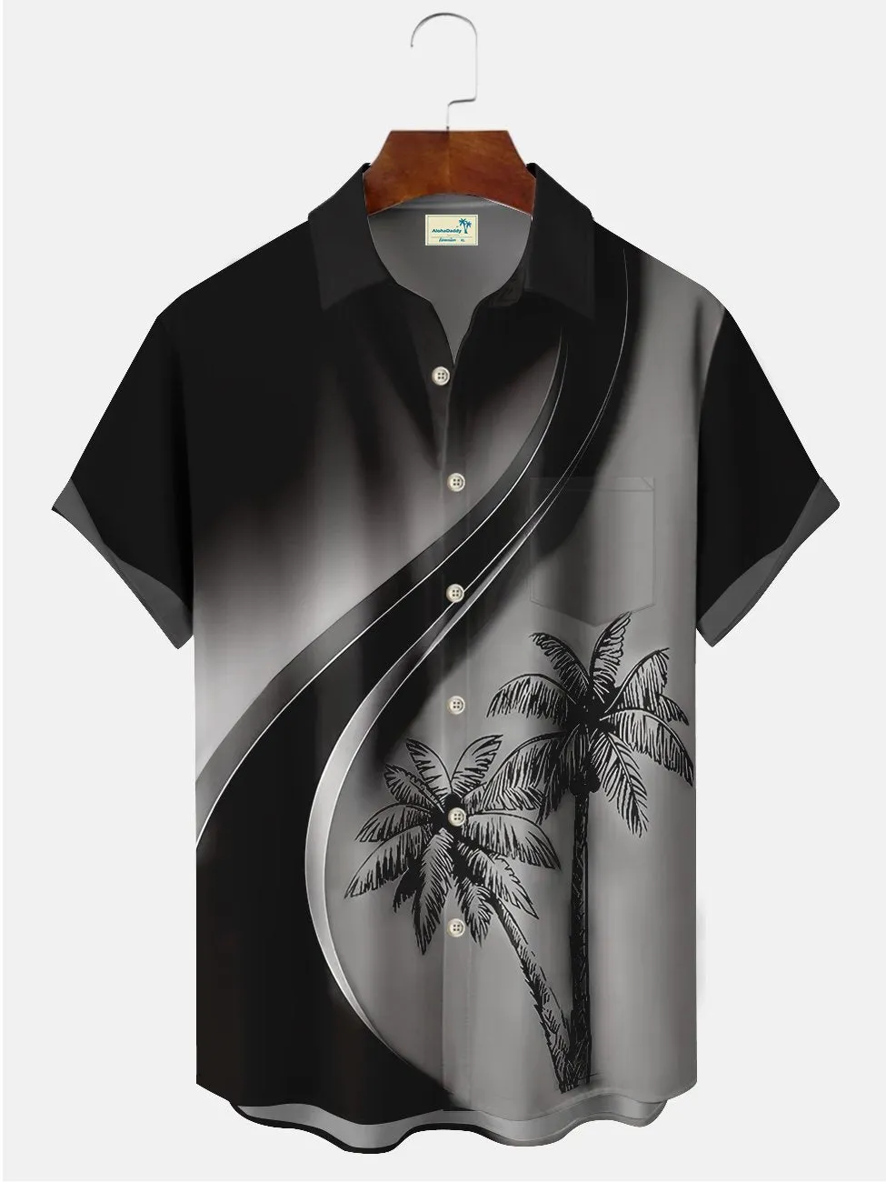 Alohadaddy Holiday Palm Tree Printed Casual Plus Size Shirts