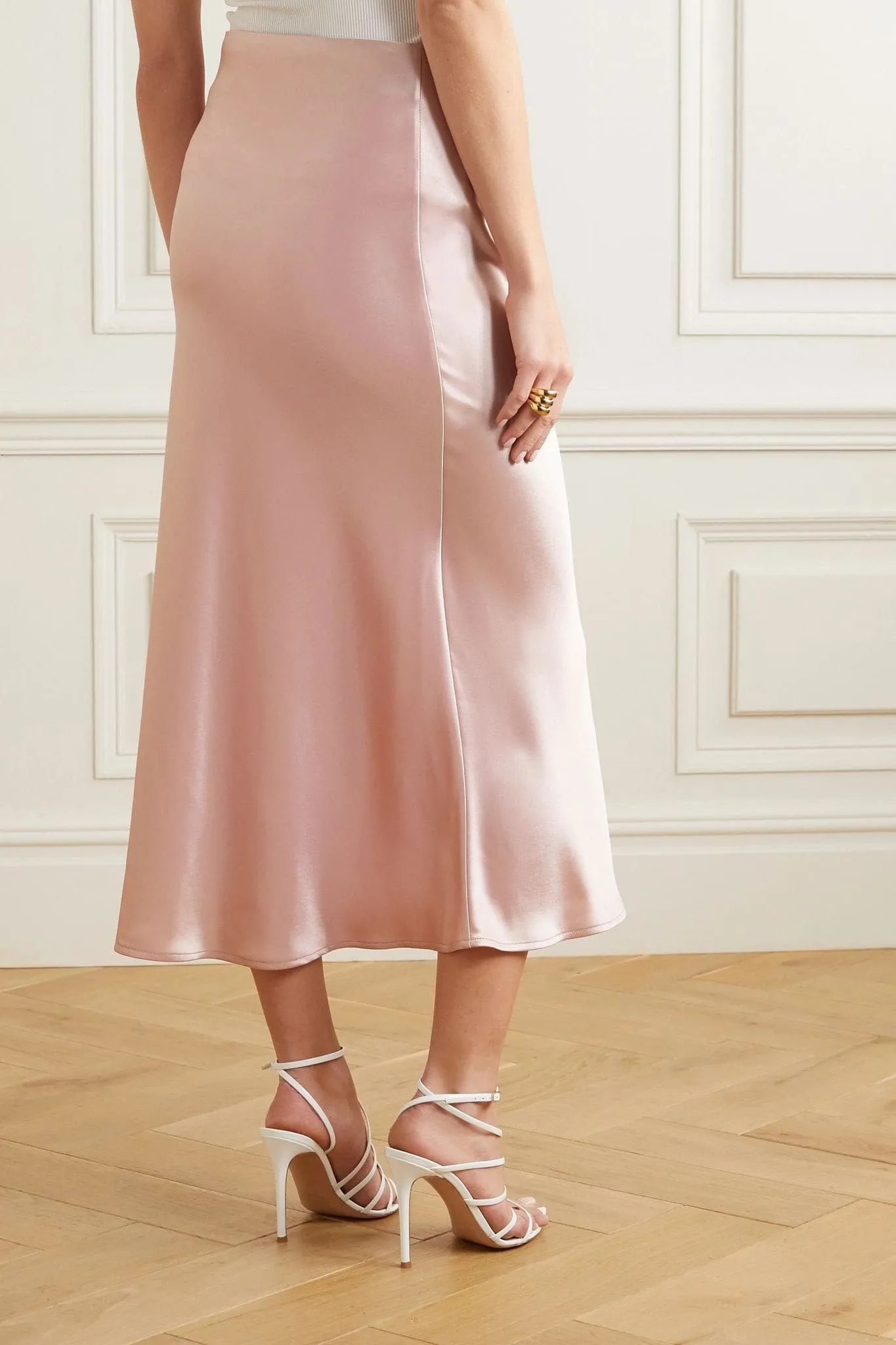 Amelies Rose Nude midi skirt