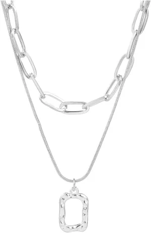 Atiptu Gold Layering Paperclip Chain Choker Necklaces for Women Gold Dainty Layered Paperclip Link Chain Necklace Punk Hip Hop 80s 90s Necklace for Rectangle Chains Necklaces Pirate Necklace Jewelry