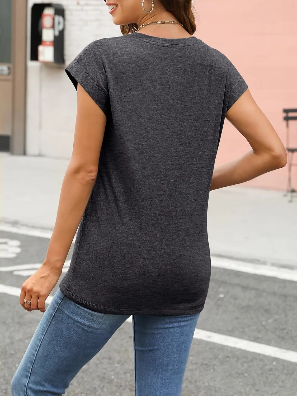 AUTOMET Womens Cap Sleeve Summer Tops Business Casual T Shirts Dressy Spring Fashion Outfits Cute Trendy Clothes 2025