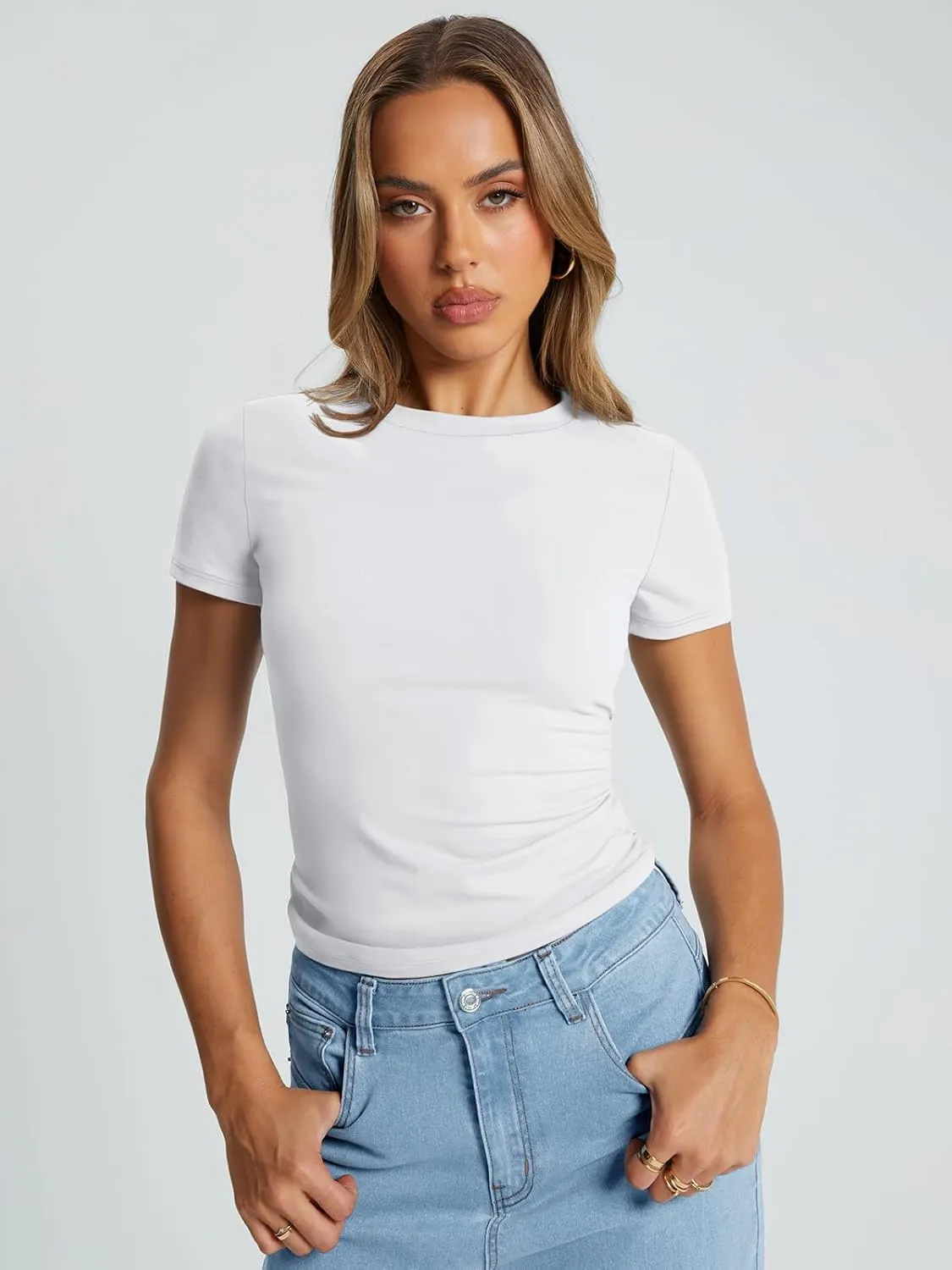 AUTOMET Womens Short Sleeve T Shirts Summer Crop Tops 2025 Going Out Basic Cute Tee Y2k Fitted Workout Clothes
