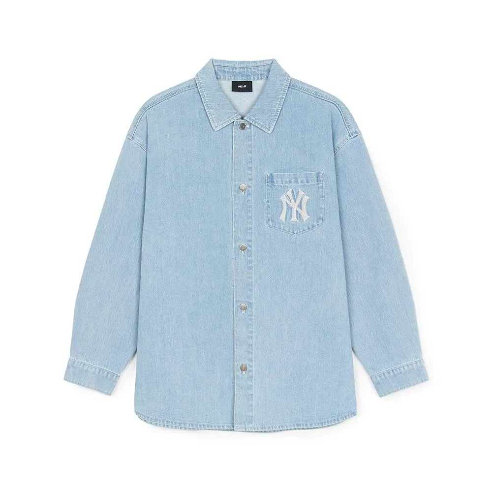 Basic Gradation Coopers Logo Denim Shirt New York Yankees