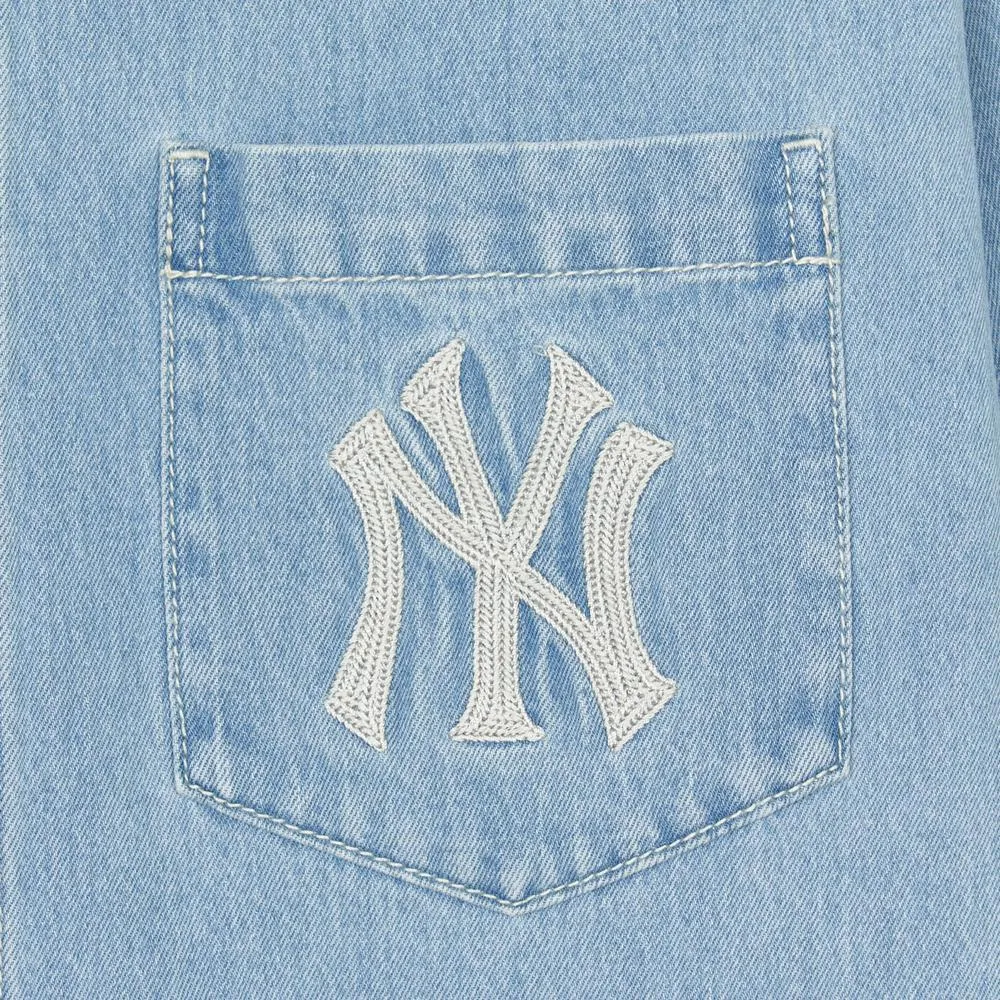 Basic Gradation Coopers Logo Denim Shirt New York Yankees