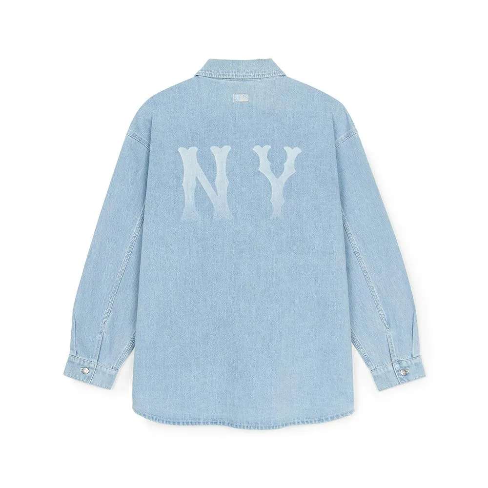 Basic Gradation Coopers Logo Denim Shirt New York Yankees