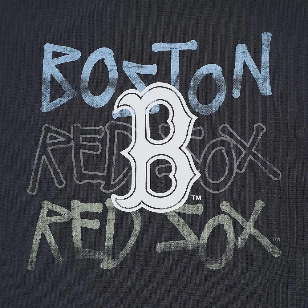 Basic Street Big Logo Oversized-Fit Long-Sleeve T-Shirt Boston Red Sox
