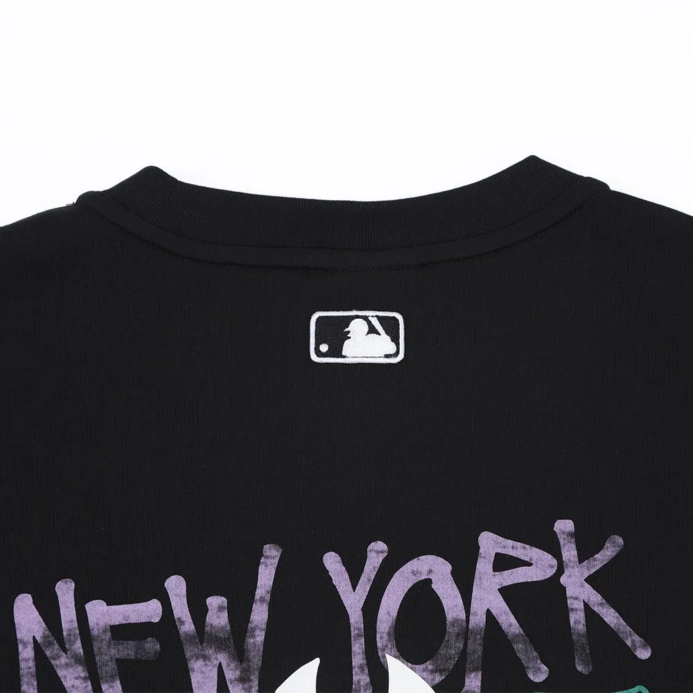 Basic Street Big Logo Oversized-Fit Long-Sleeve T-Shirt New York Yankees