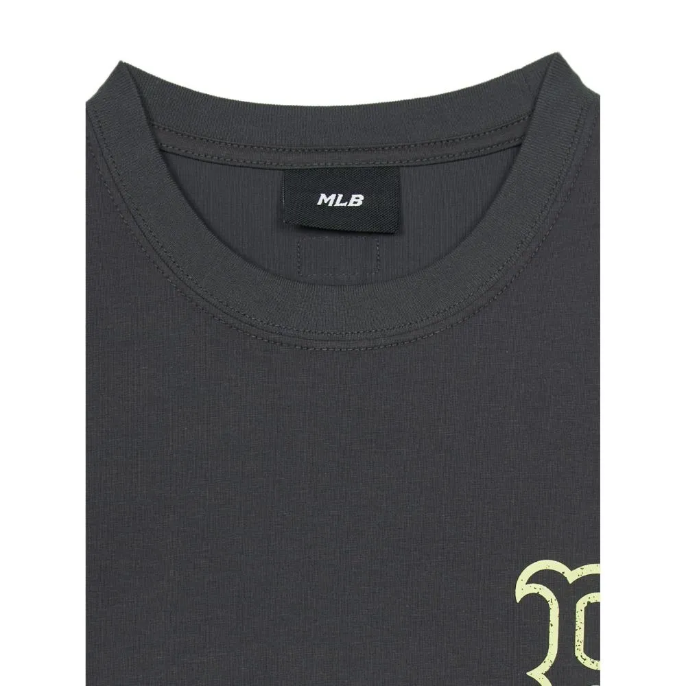 Basic Street Color Letter Logo Mega-Oversized-Fit T-Shirt Boston Red Sox