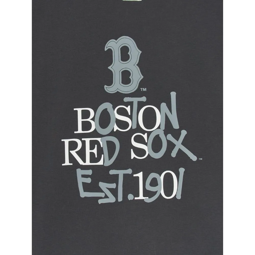 Basic Street Letter Logo Mega-Oversized-Fit T-Shirt Boston Red Sox