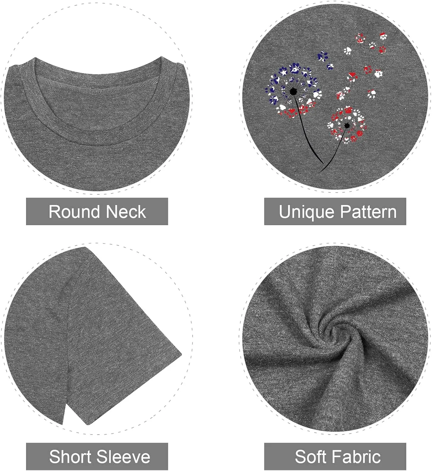 Binshre Plus Size Tops for Women Cute Graphic Tees Loose Fit Flower Printing Short Sleeve Crew Neck T Shirts