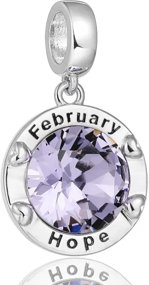 Birthstone Charms for Women Bracelets Birthday Bead Charms for Pandora Bracelets and Necklace Jewelry Gifts for Women