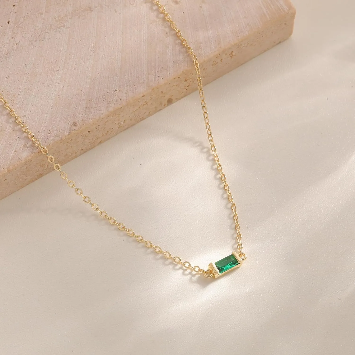 Birthstone Gold Bracelets for Women: Dainty Chain Bracelet 14k Gold Plated Link Birth Stone Charm Bracelets Thin Adiustable Chain for Women Fashion Trendy Gold Jewelry Gifts for Mom Friend