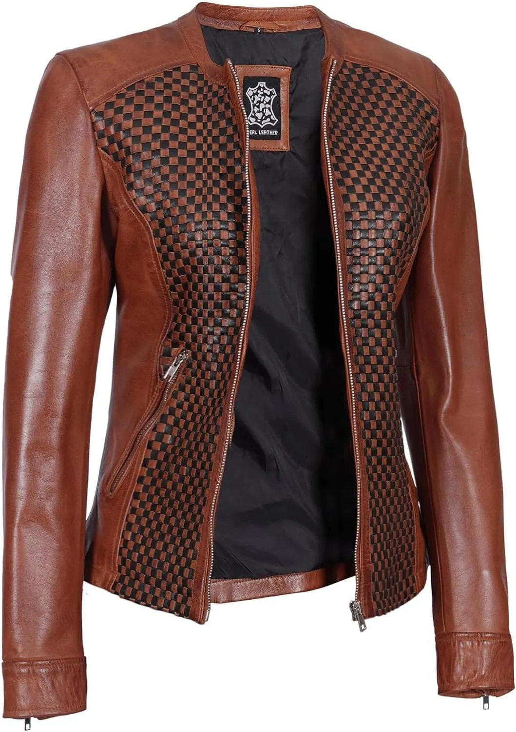 Blingsoul Real Leather Jacket For Women -Women's Cafe Racer Style Leather Jackets