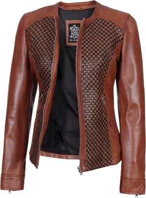 Blingsoul Real Leather Jacket For Women -Women's Cafe Racer Style Leather Jackets