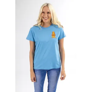 Blue Modern Basset Ladies T-Shirt