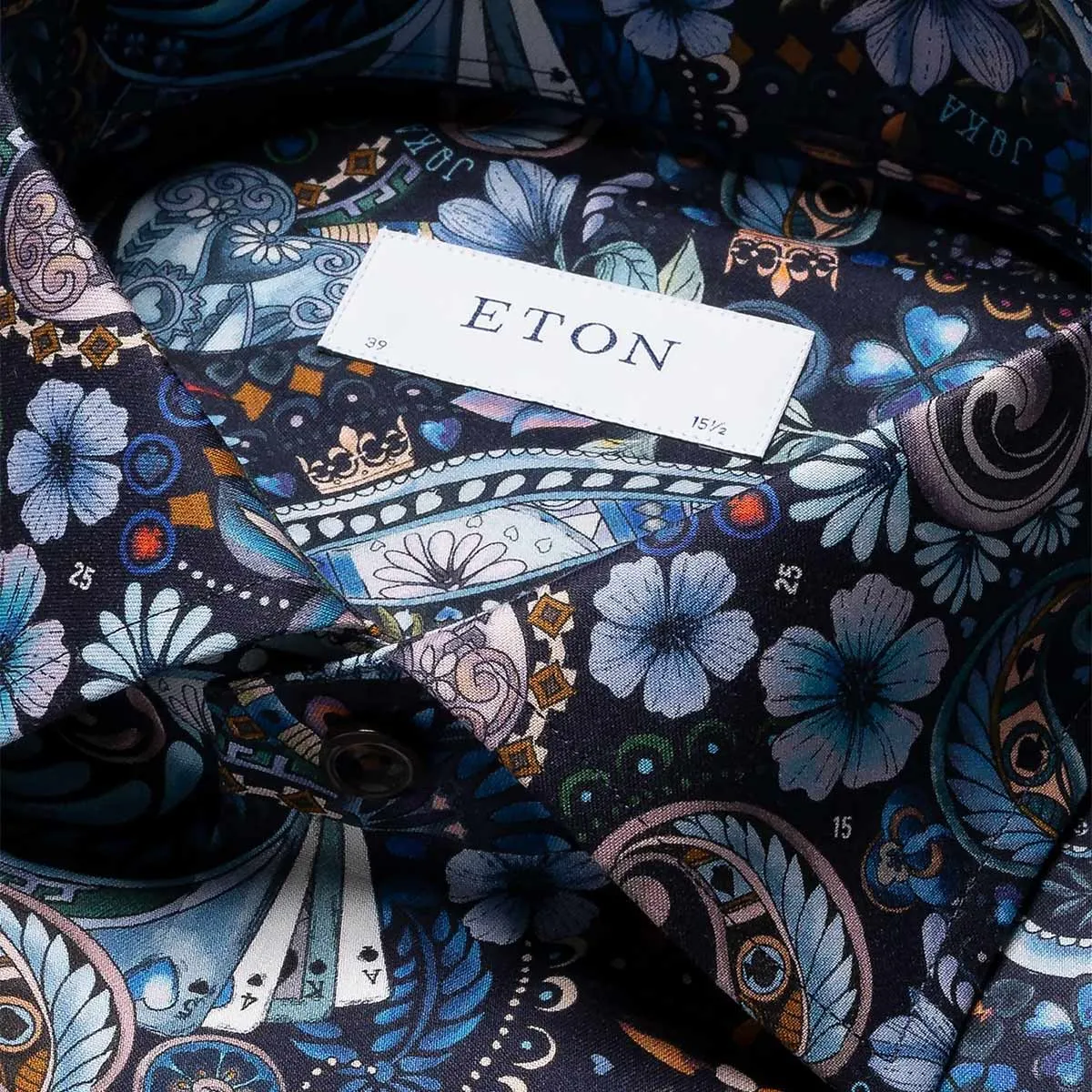 Blue Motif Signature Twill Contemporary Fit Shirt