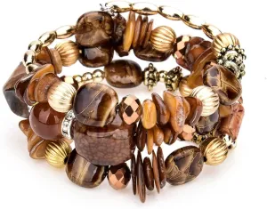 Boho Multilayer Irregular Agate Beads Charm Bracelets Handmade Multi-color Cryston Stone Turquoise Wrap Bracelets for Women Yoga Jewelry