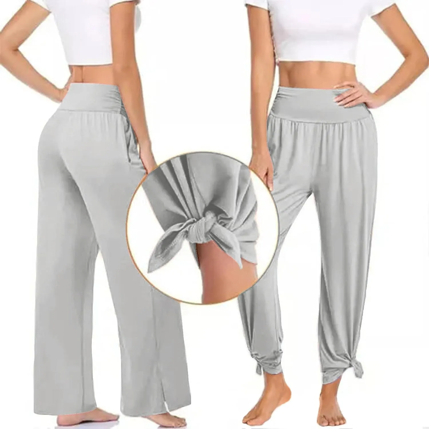 Boot Cut Yoga Pants Women Lightweight Casual Wide Leg Pants Loose Workout Running Trousers with Pockets Fall Outfits