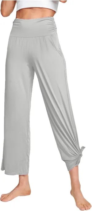 Boot Cut Yoga Pants Women Lightweight Casual Wide Leg Pants Loose Workout Running Trousers with Pockets Fall Outfits