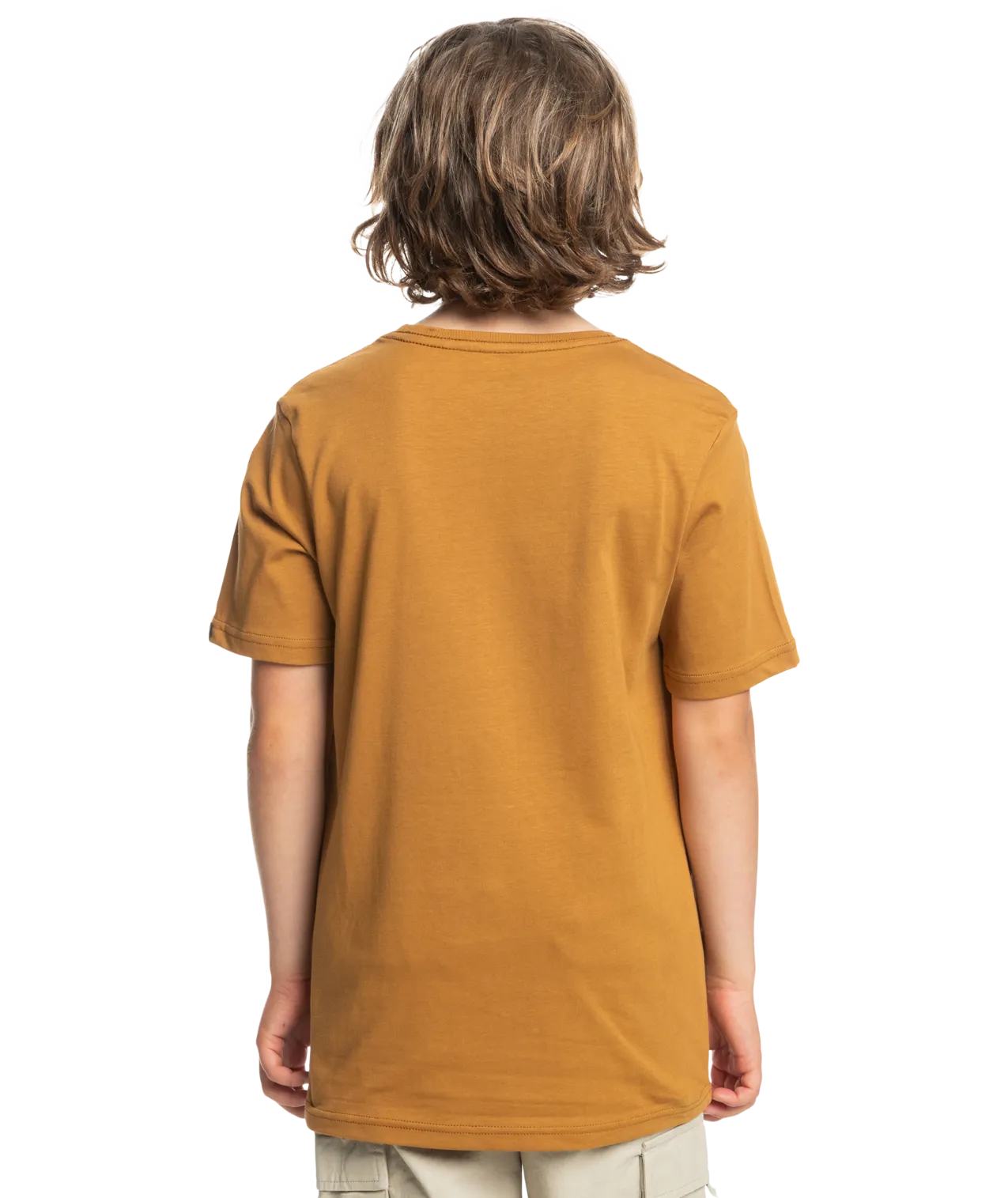 Boys Comp Logo T-Shirt in Bone Brown