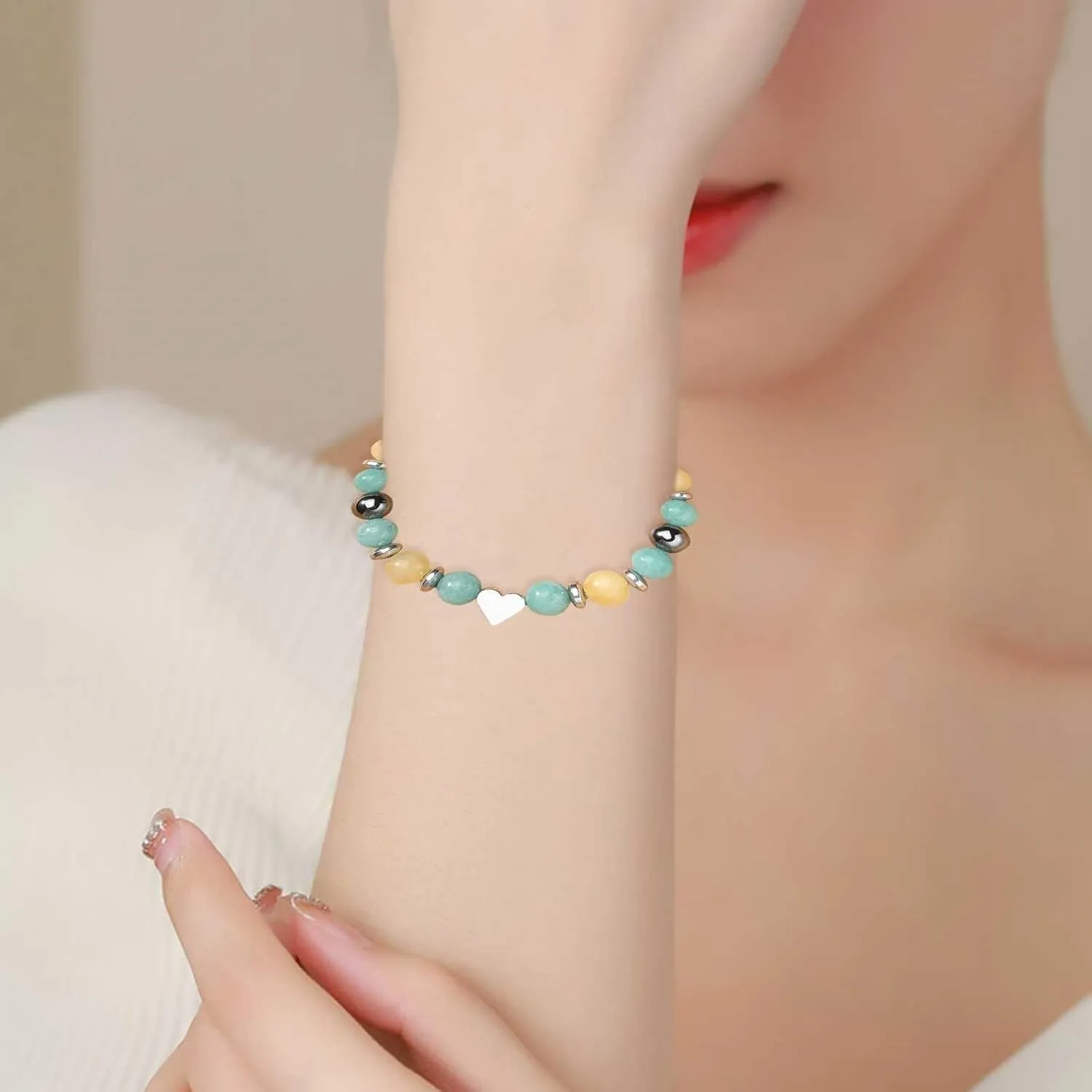 Bracelets for Women Natural Stone Bead Bracelets Graduation Birthday Friendship Bracelet Gifts for Her Mom Jewelry