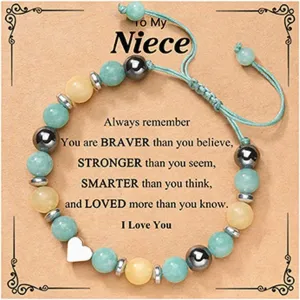 Bracelets for Women Natural Stone Bead Bracelets Graduation Birthday Friendship Bracelet Gifts for Her Mom Jewelry