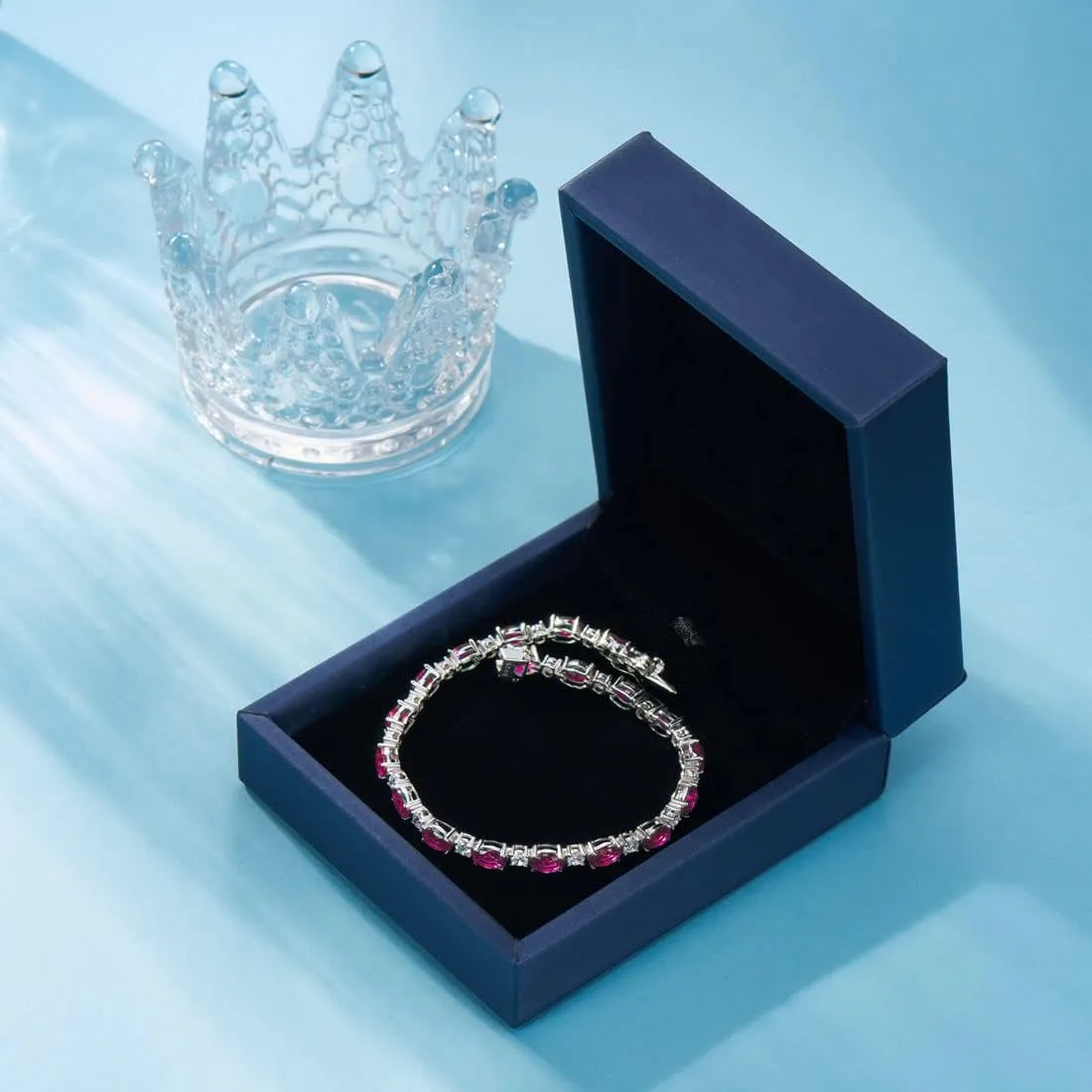 Bracelets for Women Sterling Silver Gemstone Tennis Bracelets Birtstone Anniversary Birthday Jewelry Gifts for Women 7 Inches