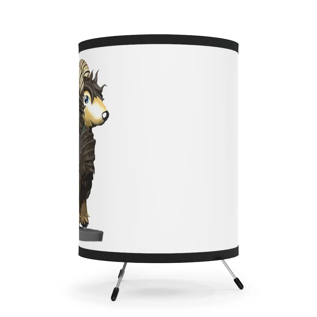 Brown Sheep Tripod Lamp with High-Res Printed Shade, US/CA plug
