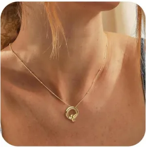 Bubble Initial Necklaces for Women,14K Gold Plated Bubble Letter Necklace Layered Gold Chunky Necklaces Custom Name Pendant Necklace Dainty Charm Balloon Letter Necklace Gold Jewelry Gifts