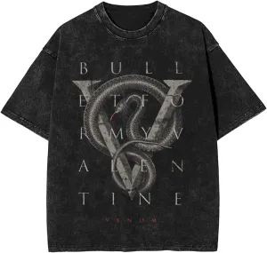 Bullet Rock for My Music Valentine Band Vintage Oversized T Shirt Summer O-Neck Short Sleeves Tshirt Unisex
