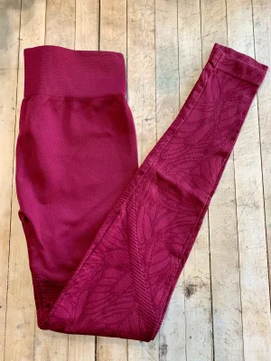 Butterfly Leggings in Burgundy