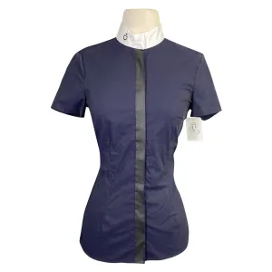 Cavalleria Toscana 'Tech Tape' Competition Shirt in Navy - Women's Large