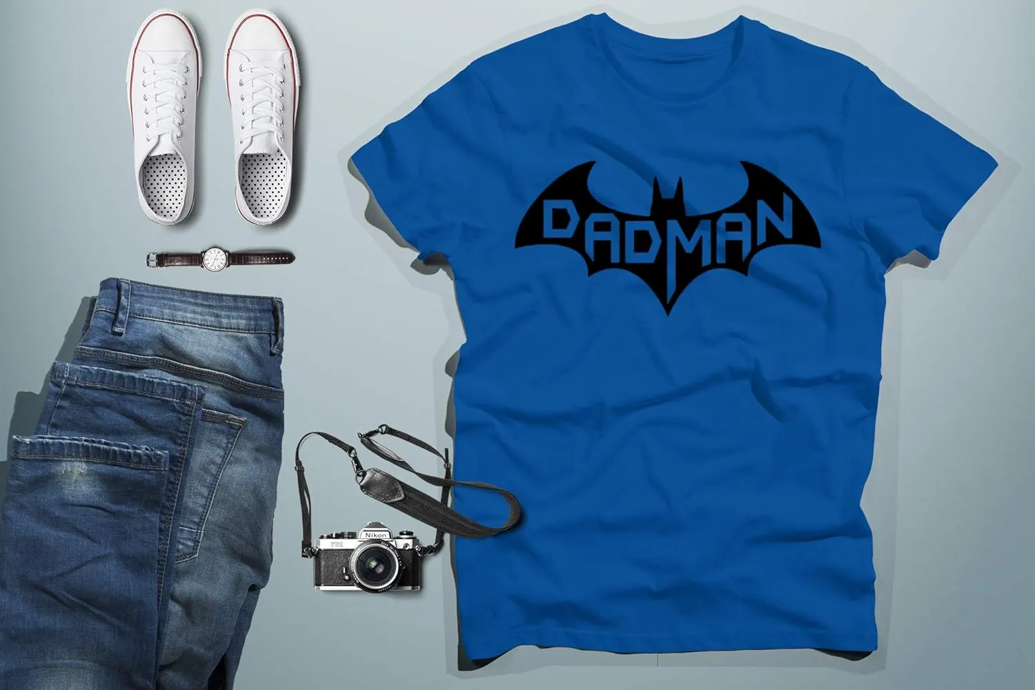 CBTWear Dadman - Super Dadman Bat Hero Funny Premium Men's T-Shirt