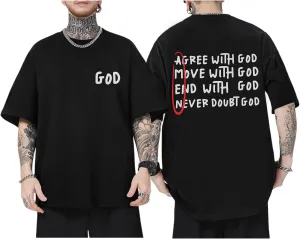 Christian Shirts for Men Inspirational God Shirt Religious Faith Tshirt Oversized Jesus Bible Verse Graphic Tee Top