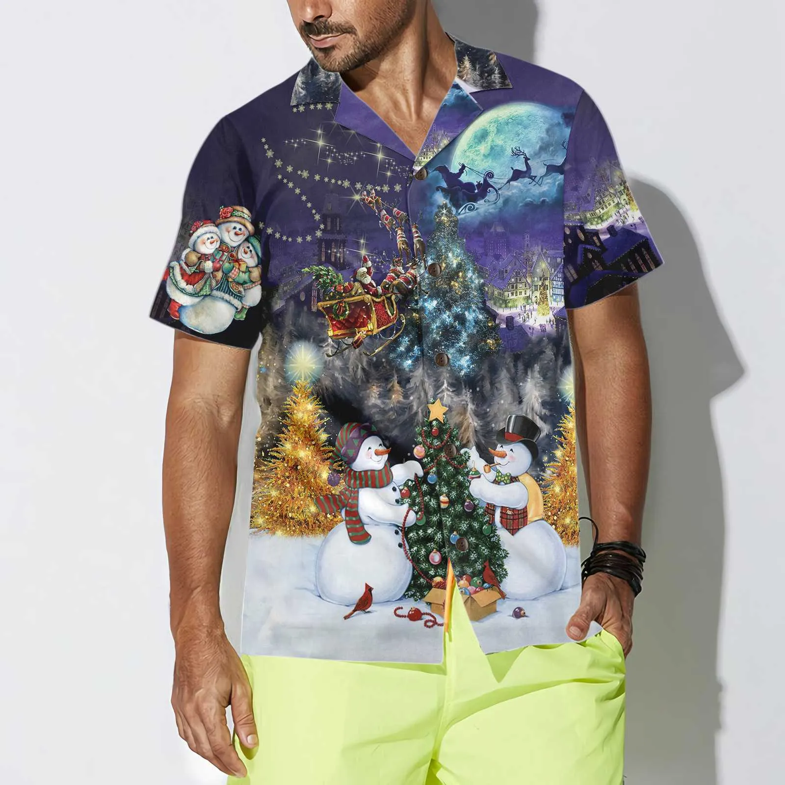 Christmas Night With Family Hawaiian Shirt, Funny Christmas Shirt, Best Xmas Gift Idea