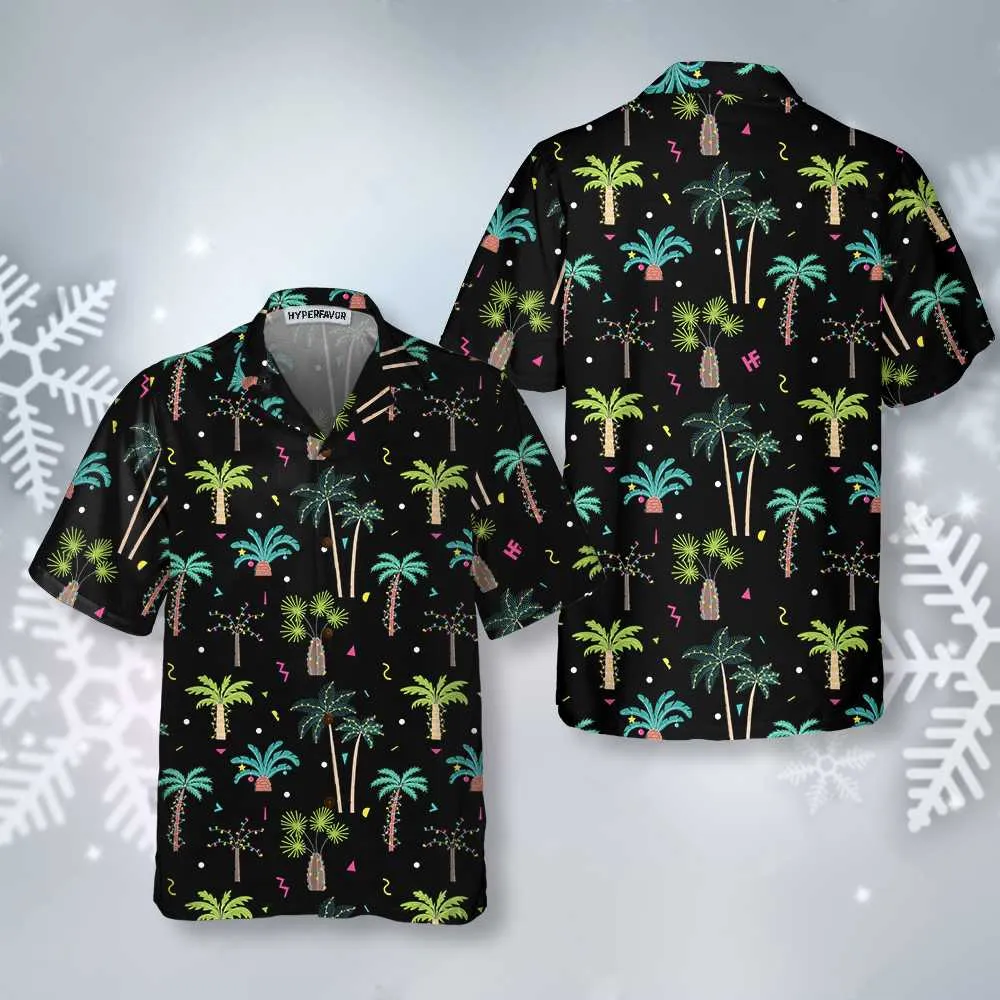Christmas Palm Trees Hawaiian Shirt, Funny Christmas Shirt For Men