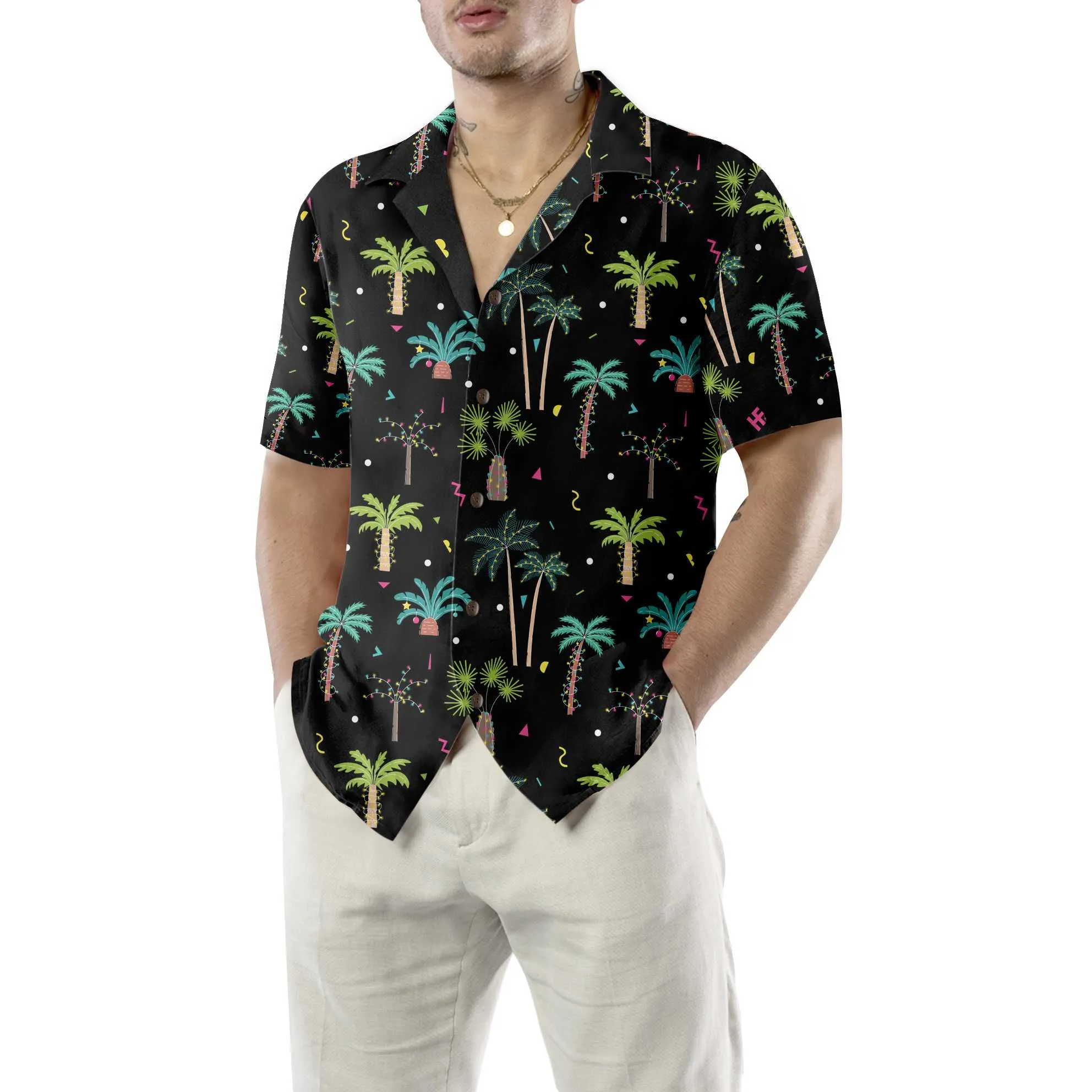 Christmas Palm Trees Hawaiian Shirt, Funny Christmas Shirt For Men