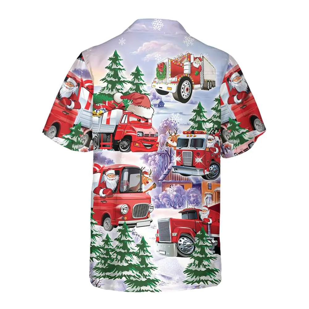 Christmas Truck Hawaiian Shirt, Red Truck Christmas Shirt, Best Christmas Gift