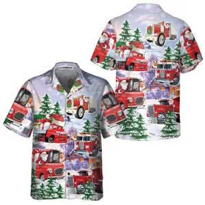 Christmas Truck Hawaiian Shirt, Red Truck Christmas Shirt, Best Christmas Gift