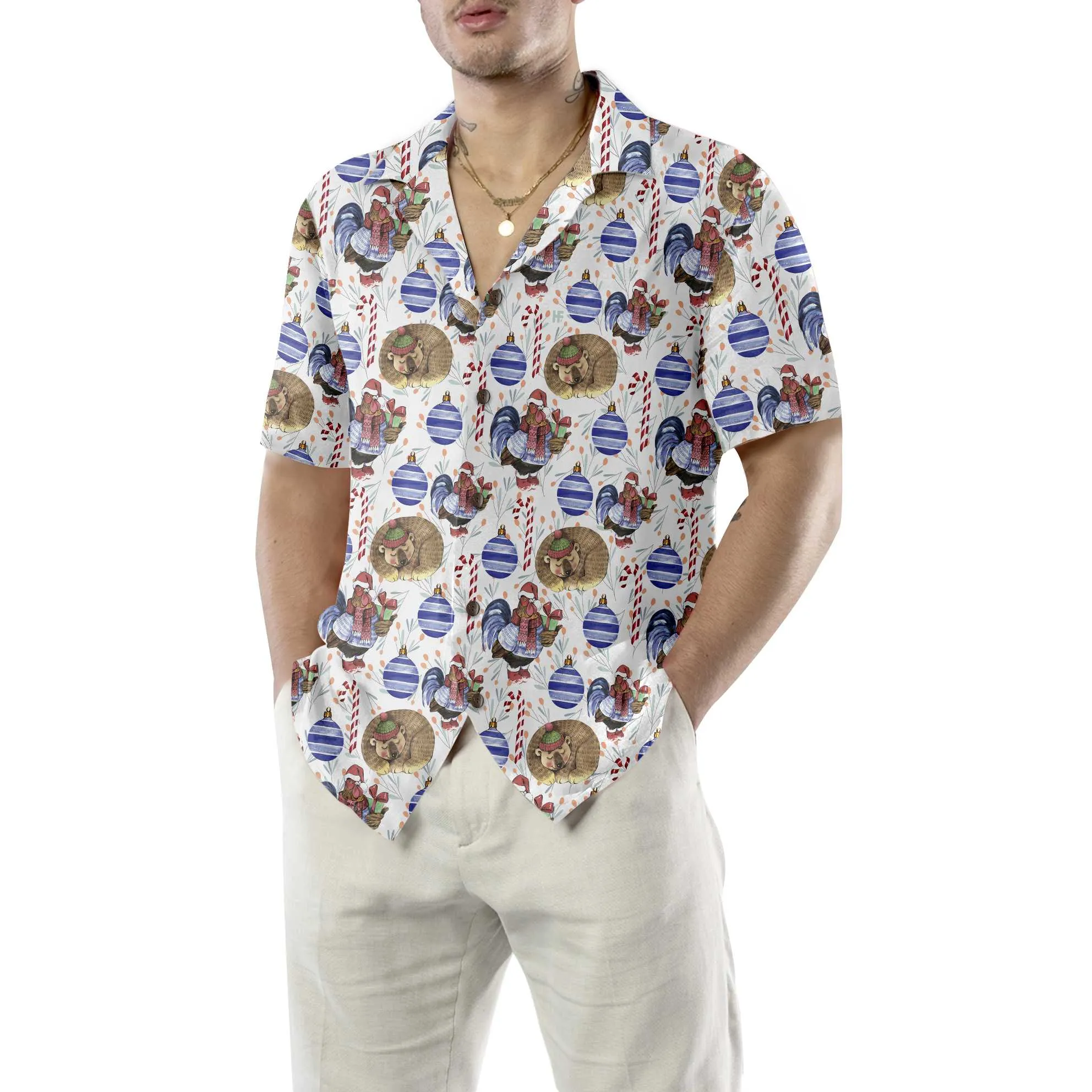 Christmas Winter Holiday Symbol Hawaiian Shirt, Funny Christmas Shirt, Gift For Christmas